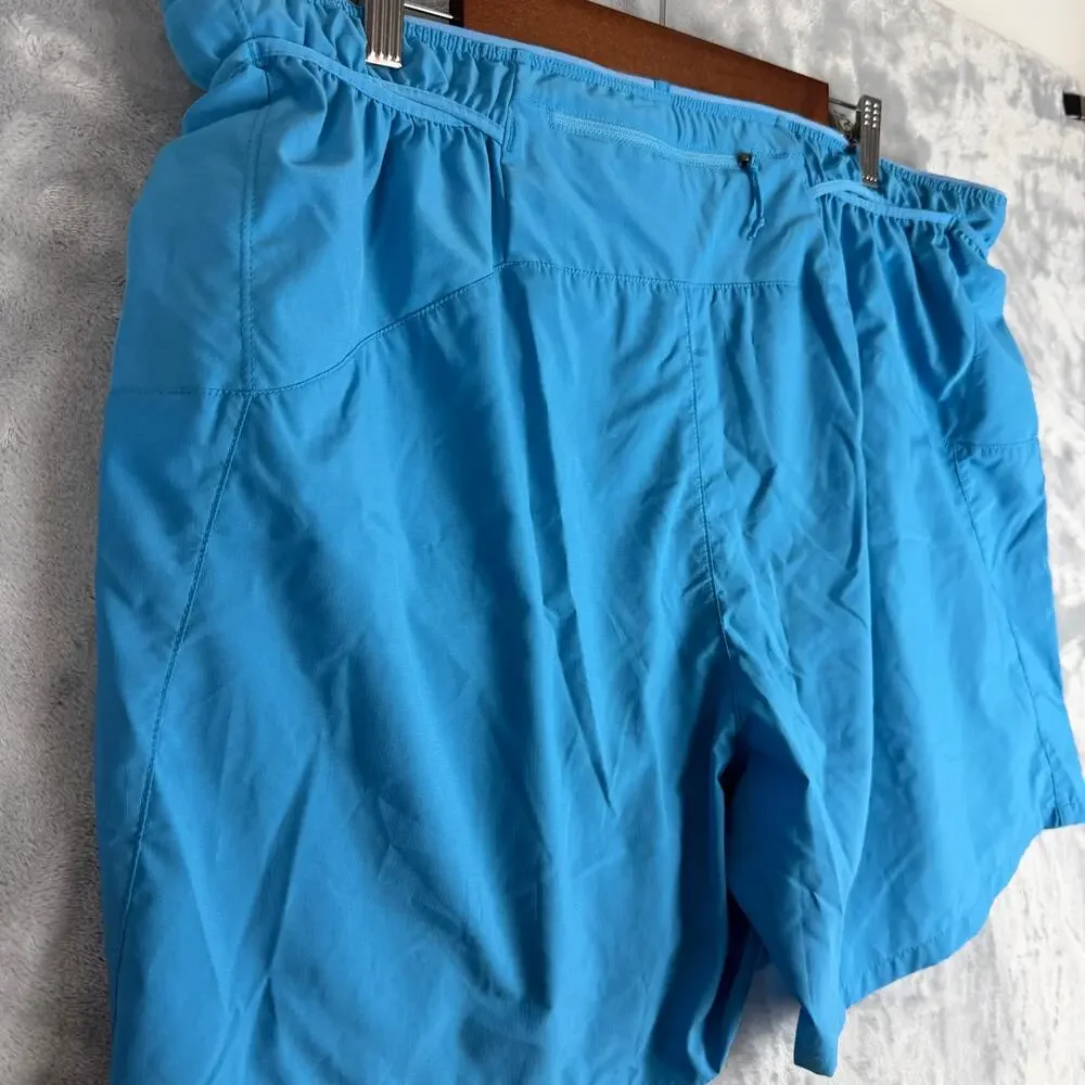 Patagonia Shorts Mens XXL Blue Running Lined Quick Dry 7 Inseam Athletic Gym